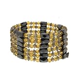 Magnetic Wrap Necklace/Bracelet - Yellow Glass Beads