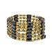 Magnetic Wrap Necklace/Bracelet - Yellow Glass Beads -36'' Length