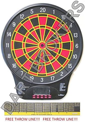 FREE TOE THROW LINE - Arachnid CricketMaster 340 Electronic Soft Tip Dart Board - Dart Brokers