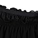 ZANZEA Women's Sexy Off Shoulder Chiffon Boho Ruffle Sleeve Blouse Mini Dress Black M