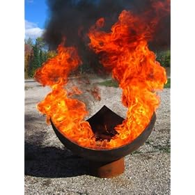 37 Inch King Isosceles Handcrafted Modern Steel FireBowl by 