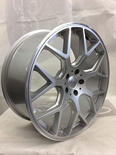 20" Inch Staggered Gianelle Puerto Wheels Rims Full Set of (4) Full Hyper Silver Wheel 20x8.5 front and 20x10 rear 5x112 Offset: et35 front and 40 rear Hub:66.56Audi A4 A5 A6 A7 A8 Q5 MBZ E S CL ML CLASS