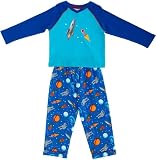 from Mini ZZZ Mini ZZZ Space Knit Top/ Flannel Pant Pyjamas (Aqua/ Blue, 6 - 9 Months) (Model W11221-0)