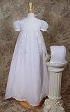 30 Short Sleeve 100% Cotton Christening Gown