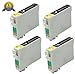 4 Pack Elite Supplies ® Remanufactured Inkjet Cartridge Replacement for #79 T079 T0791, Epson Stylus Photo, Epson Artisan replacement ink, Epson T079120 Black, Works With Epson Artisan 1430, Epson Stylus Photo 1400 (4 Black)