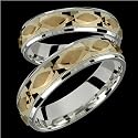 Isla - Elegant Two Tone Comfort Fit Wedding Bands for Him & Her! Custom Made!