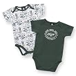 NFL Jets Infant Two Pack Short-Sleeve Solid and Print Bodysuits, 6-9 Months