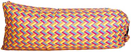 Hangout Lounger inflatable lounge chair, air lounger perfect for the beach,summer, camping, concerts hiking or any outdoors activities, inflatable couch, air couch, blow up couch purple (Chevron)