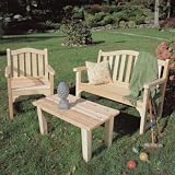 Rustic Natural Cedar Camel Back Settee