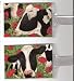 Search : Set of 2 Luggage Tags Made with Cow Flower Fabric