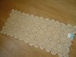Vintage Hand Crochet Ecru Cotton table Runner16"x35"