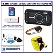 Pentax Optio W90 12.1 MP Waterproof Digital Camera with 5x Wide Angle Zoom and 2.7-Inch LCD (Black) + Water Splash Pack # 2