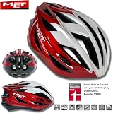 MET Fahrradhelm Radhelm ALISEO Gr.54-61 cm rot/panel - 