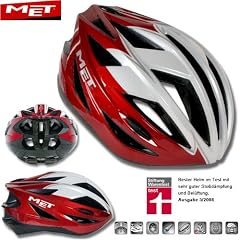 MET Fahrradhelm Radhelm ALISEO Gr.54-61 cm rot/panel