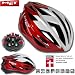 Sports : MET Fahrradhelm Radhelm ALISEO Gr.54-61 cm rot/panel