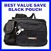NYLON WAIST PACK FANNY BAG POUCH BELT TRAVEL HIP NEW SPORT LARGE POCKET BLACK !!