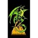 Roaring Dragon Blacklight Tapestry Wall Hanging