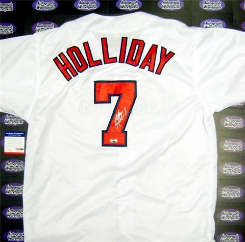 Matt Holliday Autographed/Hand Signed MLB Baseball Jersey (St. Louis Cardinals) JSA