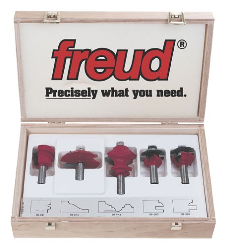 Freud 95-100-513 5-Piece Router Bit Set with 99-513 Panel Bit