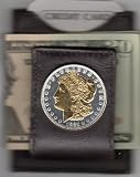 63FMC - 2-Toned Gold on Silver U.S. Morgan silver dollar (Folding) Money clips