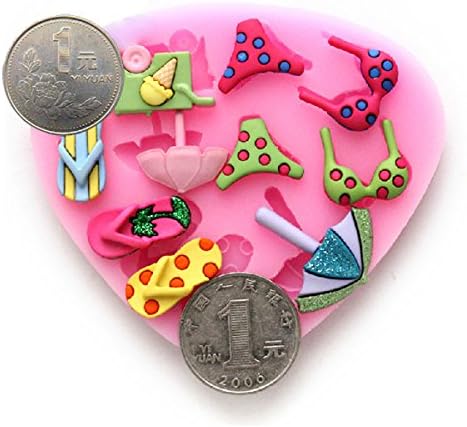 Beach Bikini Silicon Fondant Cake Decorating Supply Resin Flower Mold.