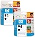 HP No. 94 Black Ink Cartridge Twin Pack (C8765WN#140)