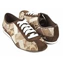 Coach Tidy Signature Khaki Patchwork Tennis Shoes