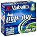 Verbatim 43514 8CM DVD-RW 2x 1.4GB Mini Slim Jewel case 5pk