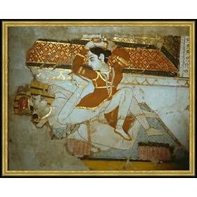 Tableau avec cadre: AKG Anonymous, "Lovers / Tantra-Art, 18th/19th century.", 71 x 56 - Bois Corum S: Dor�