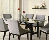 Coaster Alvarado Rectangular Dining Table with Glass Top in Cappuccino Finish