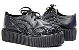 Leather Glitter Flame Creepers