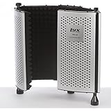 LyxPro VRI-10 Portable Adjustable Sound Absorbing Vocal Recording Panel Acoustic Isolation Microphone Shield - Stand Mount or Freestanding Desktop Use