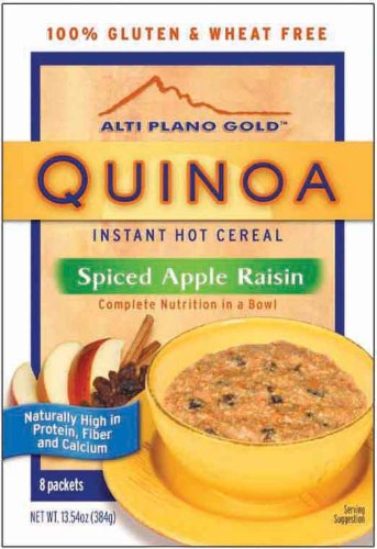 AltiPlano Gold Gluten-Free High Fiber Instant Hot Quinoa Cereal: Spiced Apple Raisin 12-Pack
