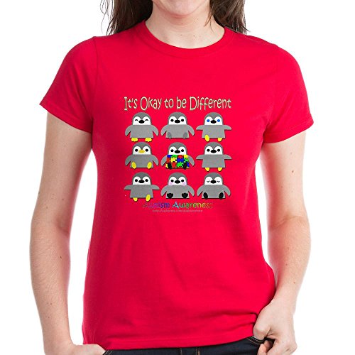 CafePress Women's Dark T-Shirt - Autism Awareness Penguins Women's Dark T-Shirt