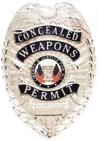 Concealed Weapons Permit SILVER Shield Breast Badge
