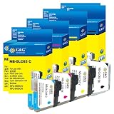 8 Pack. Compatible Brother LC-65 Cartridges. 2 Black and 2 of each Color Cyan Magenta Yellow. For use in MFC-5890CN, MFC-6490CW, MFC-6890CDW