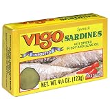 Review Vigo  / Vigo Spiced Sardines, 4.375-Ounce Cans (Pack of 20)