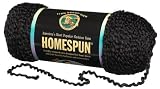 Lion Brand Yarn 790-373 Homespun Heathered Solid-Color 6-Ounce/185-Yard Skein of Yarn, Black