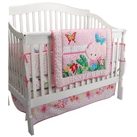 Fisher-Price Rainforest Tropical Stripe 4 Piece Crib Set