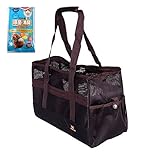 ペット用 メッシュ キャリーバック （ブラウン）通気性抜群！ ケース/小型犬/猫/小動物