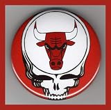 Chicago Bulls Grateful Dead 2.25 Inch Button
