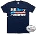 Vipergraphics Hillary for Prison T-Shirt & Sticker Men's Anti Clinton Liar TShirt