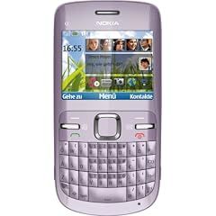Nokia C3-00 Smartphone (ohne Vertrag, 6,1 cm (2,4 Zoll) Display, Bluetooth, 2 Megapixel Kamera, QWERTZ-Tastatur) acacia