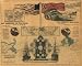 1858 UNUSUAL GRAPHICAL WALL MAP TELEGRAPH LINES USA UK
