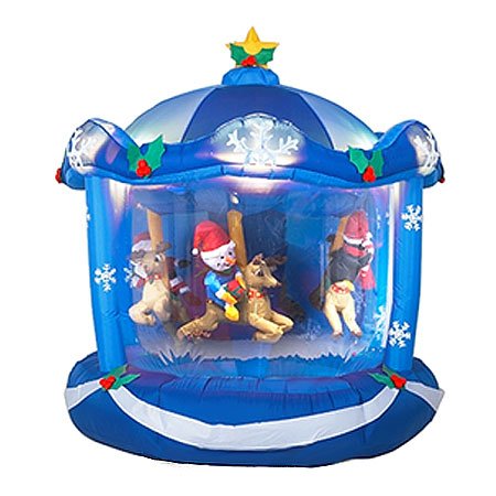 Gemmy 6' Deluxe Rotating Carousel Inflatable