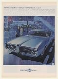 1968 Pontiac Le Mans at Airport Airplane Pilot Print Ad (49648)