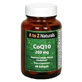 A to Z Naturals CoQ10, 200 mg, 60 Softgels