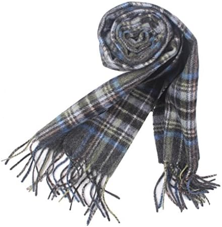 10'' x 75'' Soft &amp; Warm Winter Plaid Wool Scarf Fashion Long Men Muffler Scarves