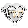 Pugster Mothers Day Gifts Mother's Day Jewelry I Love Mom Heart Bead Fits Pandora Charm Bracelet