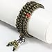 Merdia 108 Wood Beads with a Pendant Japa Mala Bracelet or Necklace (Chinese Knot (Green))
